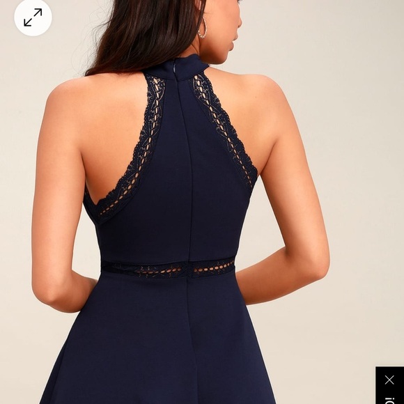 LuLu’s Reach Out My Hand Navy Skater Dress - Picture 7 of 7